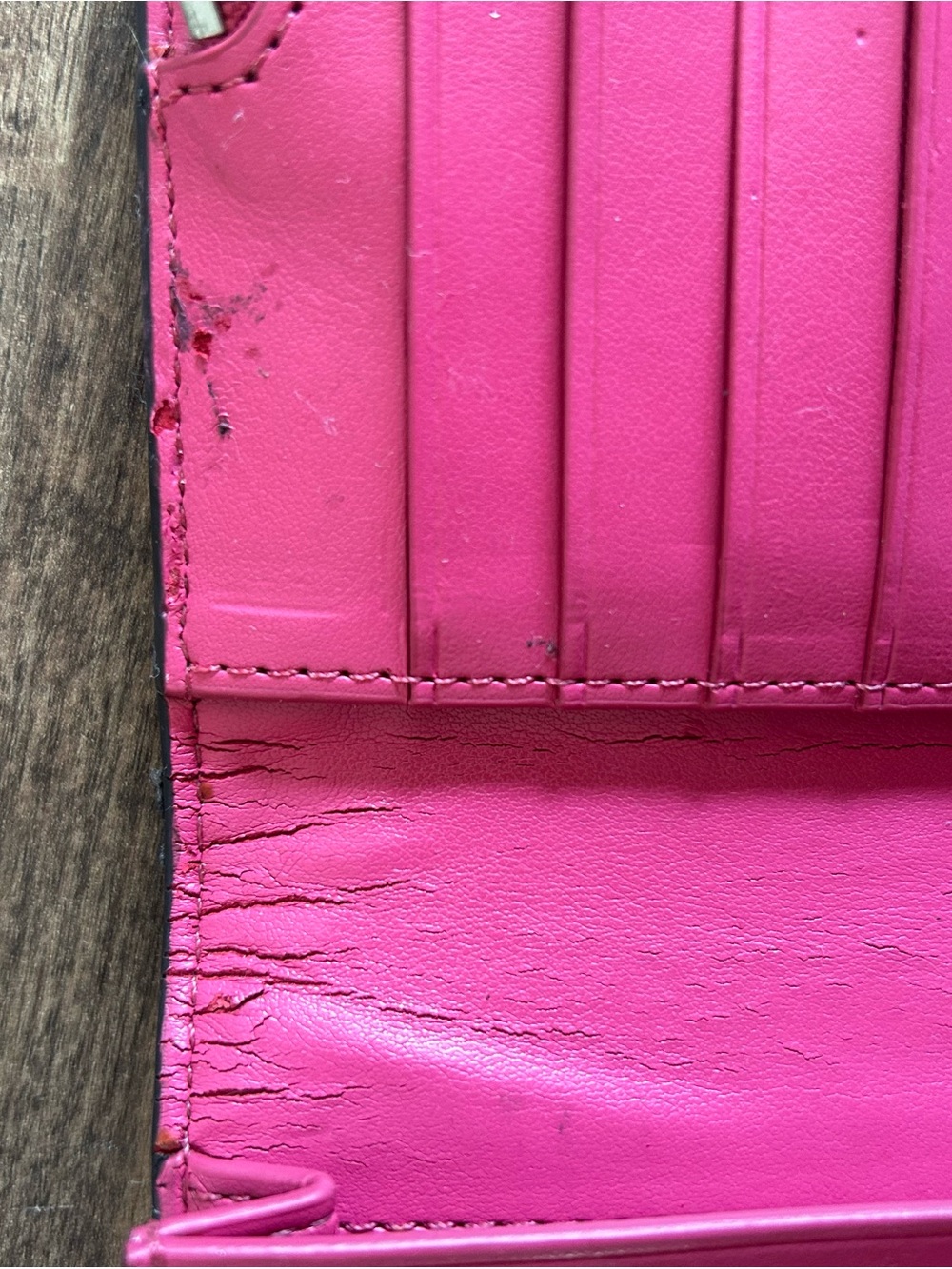 Coach Pink Leather Slim Wallet Silver Hardware - Picture 8 of 13
